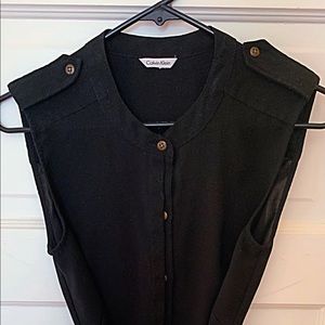 Calvin Klein sleeveless tunic blouse.